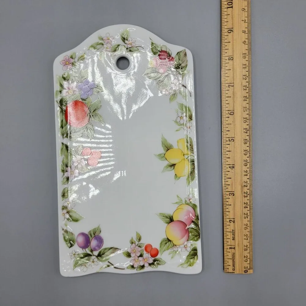 Andrea By Sadek Ceramic Floral Fruit Design Cutting Board Wall Hanging Home Deco